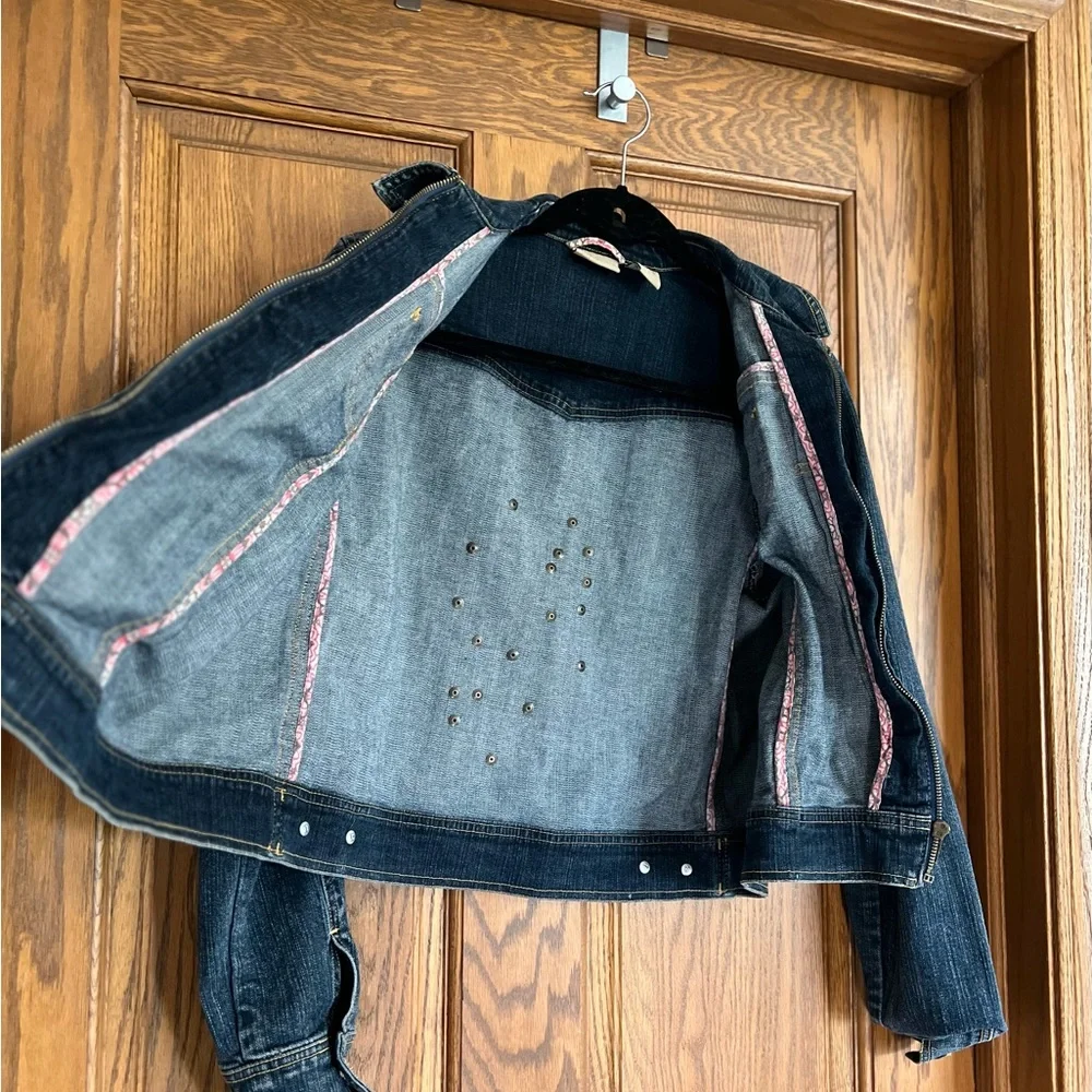 Ruff Hewn Women’s Large Embellished Denim Jacket - Picture 5 of 6